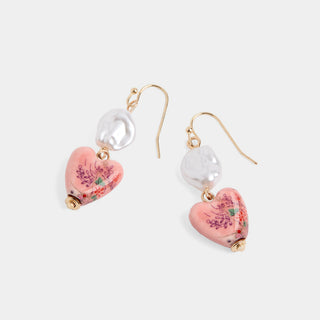 Charming Blossom Earrings - Pink Heart