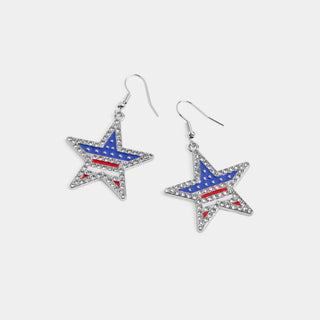 Victory Star Earrings - Red/White/Blue