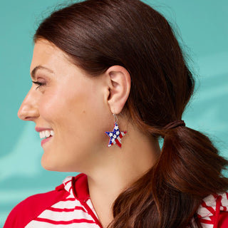 Beaded Star Earrings