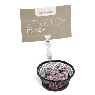 American Glory Stretch Ring 18 PIECES + Display
