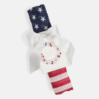 Grand Ol' Flag Scarf + Bracelet - Red/White/Blue
