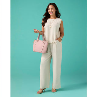 Daphne Tie Back Tank with Scallop