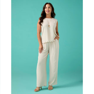 Daphne Flowy Pleat Front Pant with Pockets