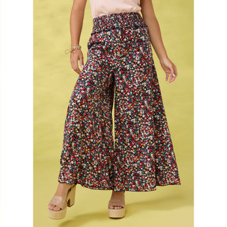Ashley Smock Waist Flowy Wide Leg Pant