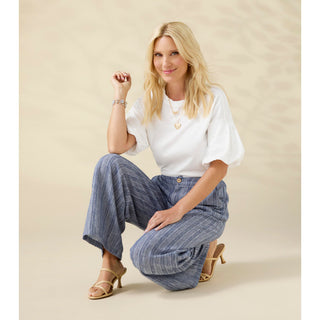 Andrea Textured Pant with Pockets