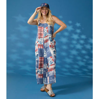 Blakely Printed Gauze Jumpsuit with Pockets