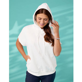 Arianna Short Sleeve Hoodie with Pockets