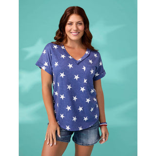 Gracie Shirttail V-Neck Baby Terry Top
