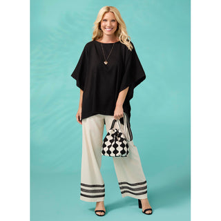 Isabelle Linen Pant with Crochet Trim
