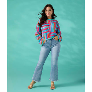 Kasey Long Sleeve Crochet Top