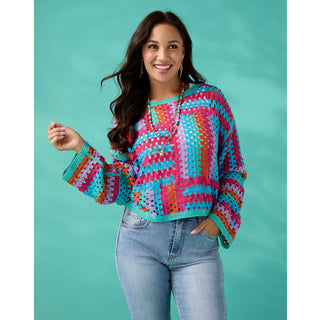 Kasey Long Sleeve Crochet Top