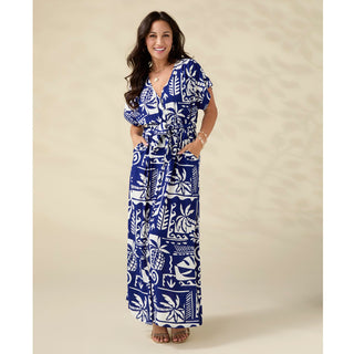 Magnolia Short Sleeve V-Neck Dress with Tie