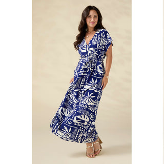 Magnolia Short Sleeve V-Neck Dress with Tie