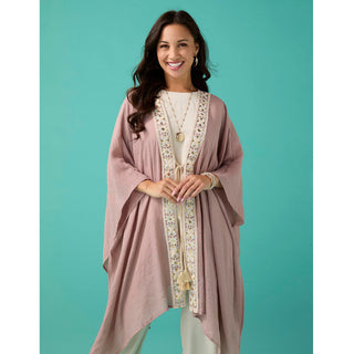 Lila Embellished Tie Front Wrap
