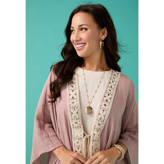 Lila Embellished Tie Front Wrap