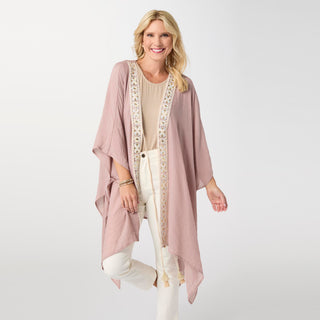 Lila Embellished Tie Front Wrap - Blush Lavender
