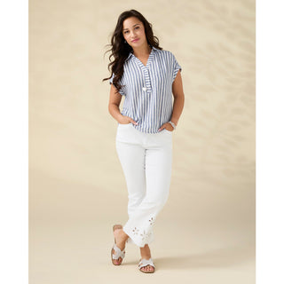 Morgan Flare Crop with Floral Cut-Out