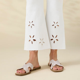 Morgan Flare Crop with Floral Cut-Out