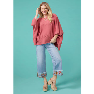 Peyton Frayed Edge Poncho