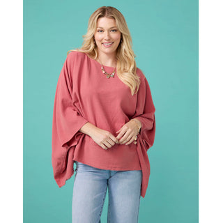 Peyton Frayed Edge Poncho