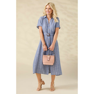Miriam Short Sleeve Shirtdress with Belt