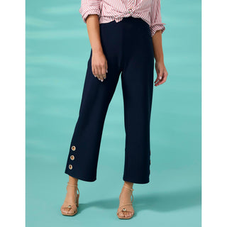 Georgie Wide Leg Crop with Side Grommets