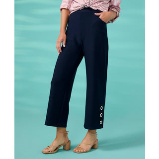 Georgie Wide Leg Crop with Side Grommets