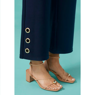 Georgie Wide Leg Crop with Side Grommets