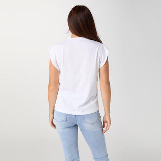 Lilly Ruffle Cap Sleeve Top - White