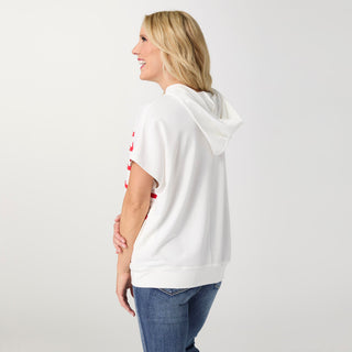 Star Blast America Hooded Top - White