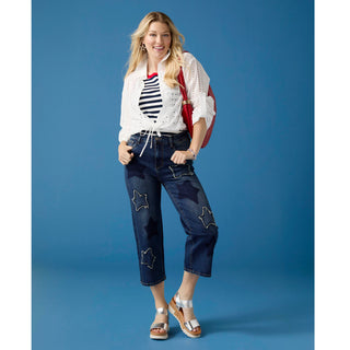EverStretch Straight Leg Capri with Big Stars