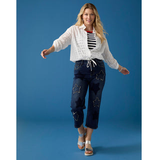 EverStretch Straight Leg Capri with Big Stars