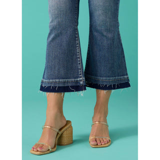 Bambu Soft Flare Crop with Contrast Bottom