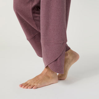 Weekend Brushed Scalloped Wide Leg Pants - Redwood