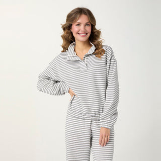 Cozymaxx Quilt Quarter Zip Long Sleeve