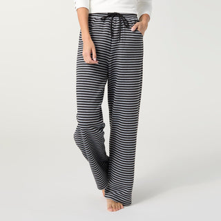 Cozymaxx Quilt Wide Leg Pants - Black/Grey