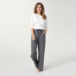 Cozymaxx Quilt Wide Leg Pants - Black/Grey