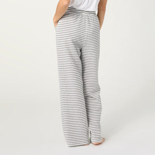 Cozymaxx Quilt Wide Leg Pants - White/Grey