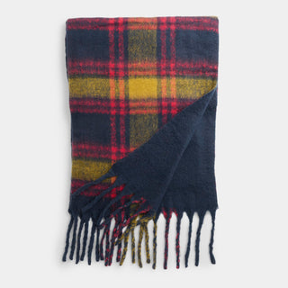Blair Oblong Scarf - Red/Navy