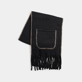 Marnie Pocket Scarf - Black