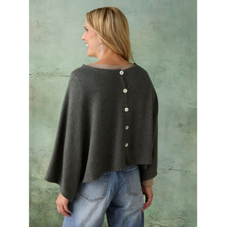 Lightweight Brushed Wrap with Buttons - Green
