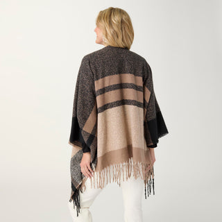Kellen Striped Wrap - Brown/Black