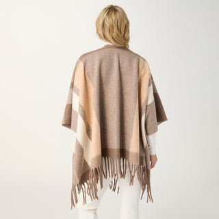 Micha Striped Wrap - Taupe/Cream