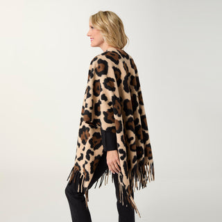 Nash Wrap with Fringe - Animal Print