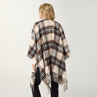 Harrison Plaid Wrap - Black/Cream/Spice