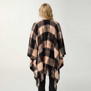 Harrison Plaid Wrap - Camel/Black/Cream