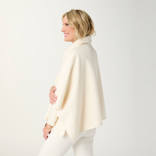 Londyn Short Wrap with Collar - Cream