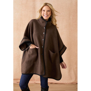Flynn Snap Front Wrap with Pockets - Chocolate