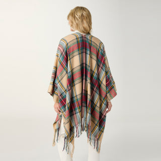 Breton Plaid Wrap - Red/Green/Yellow