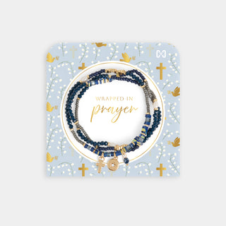 Wrapped in Prayer Bracelet - Navy Blue
